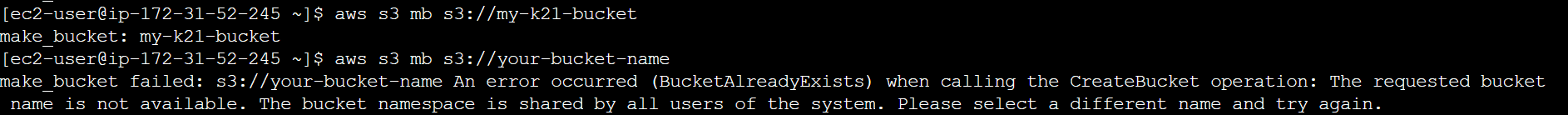 bucketalreadyexist