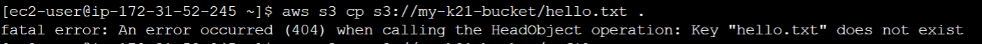 Troubleshooting AWS S3 errors in AWS CLI: nosuchkey
