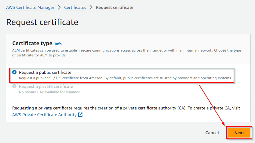 AWS Certificate Manager ACM