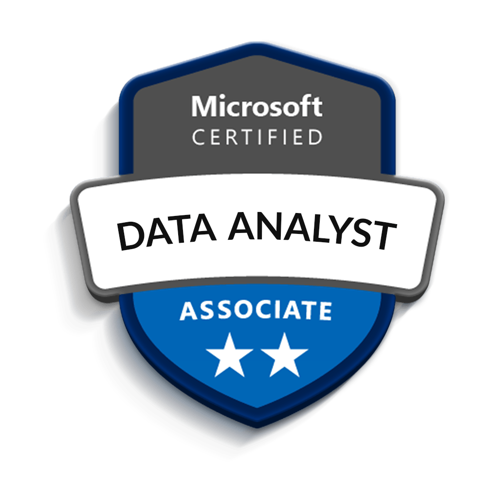 Microsoft Power BI certification badge
