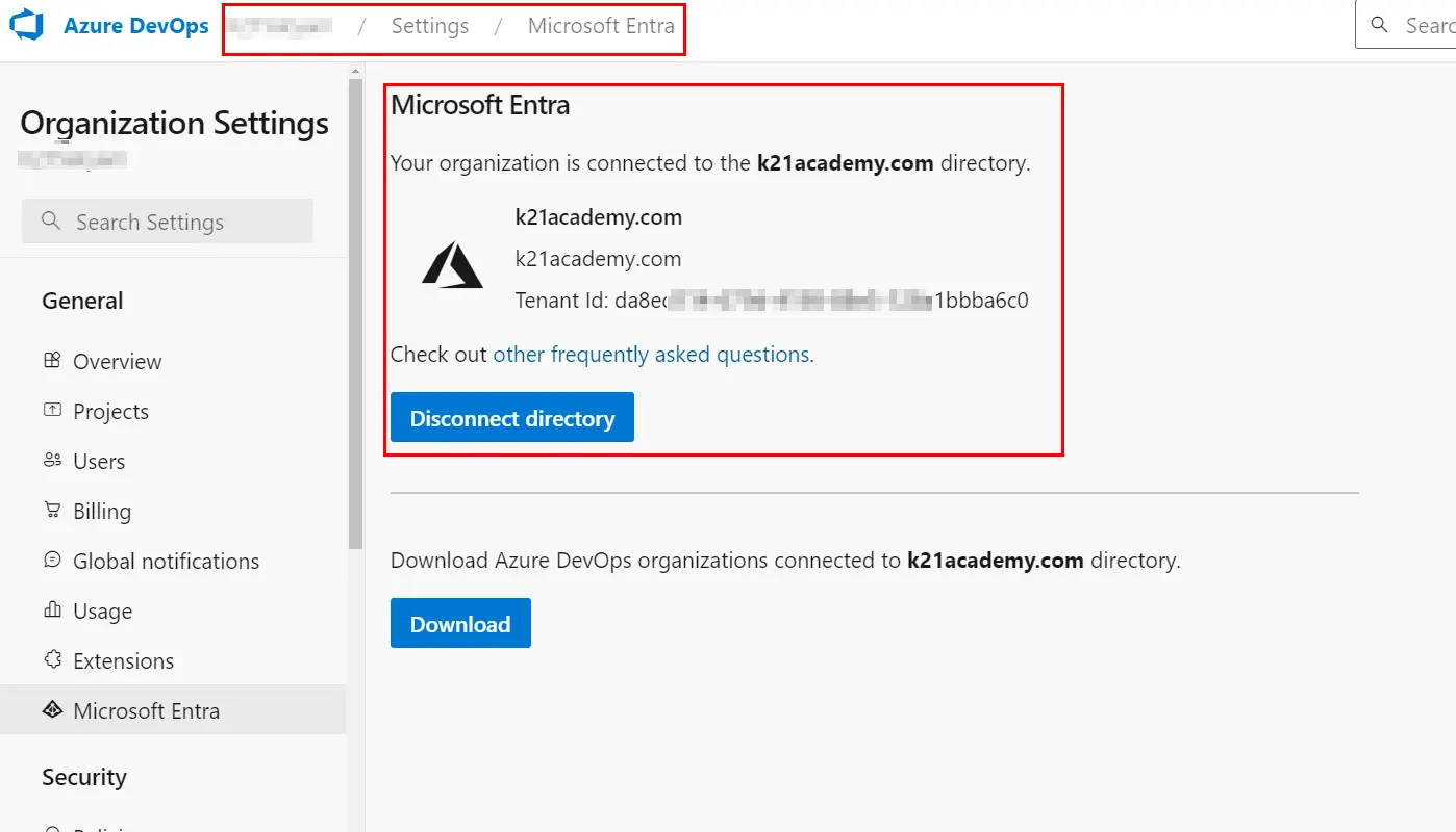 Connect EntraID tenant