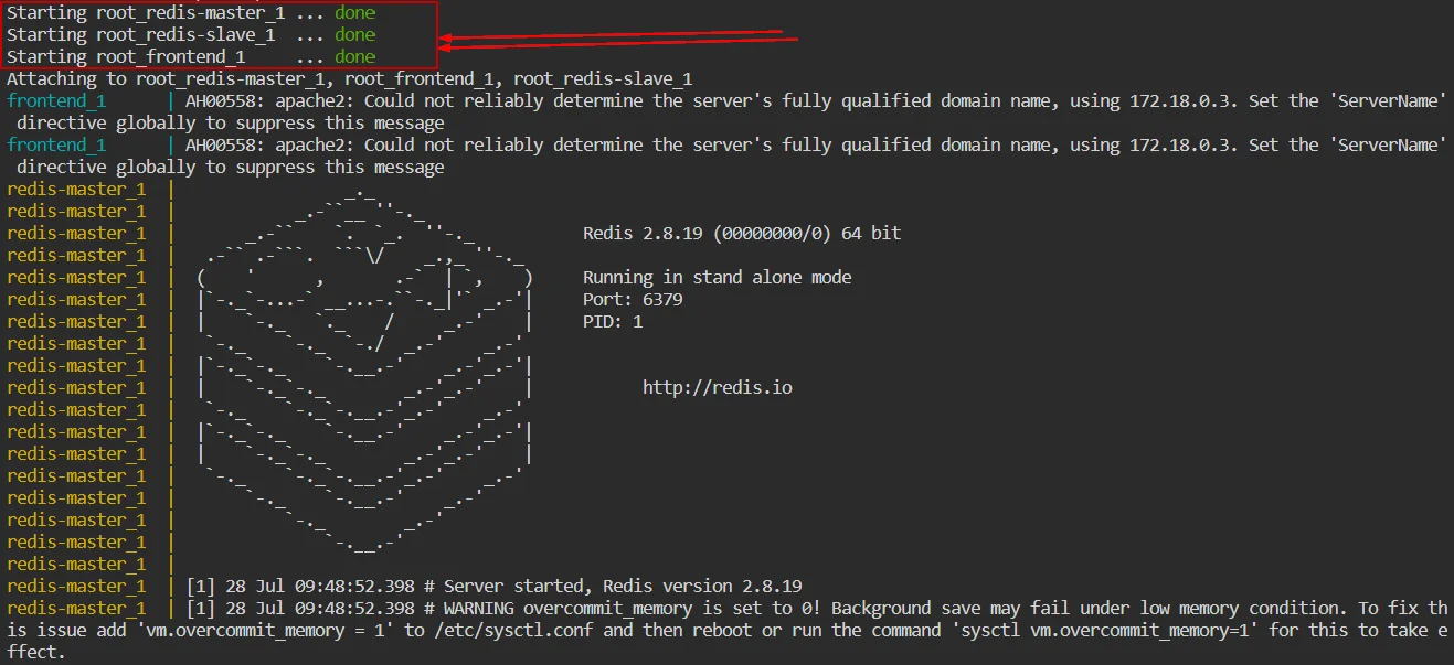 docker-compose up - Docker Compose Configuration