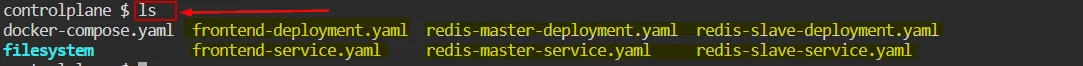 Controlplane $ ls - Convert Docker Compose to Kubernetes Manifests