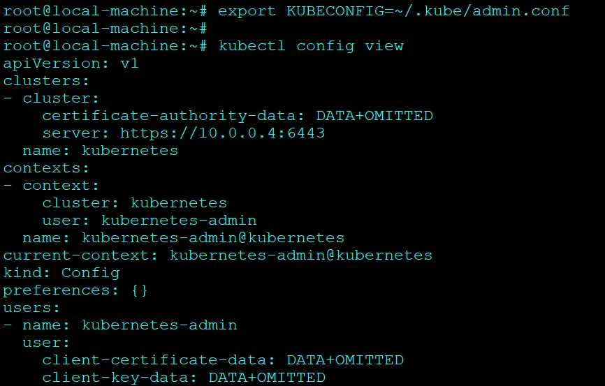 Update the kubectl Configuration