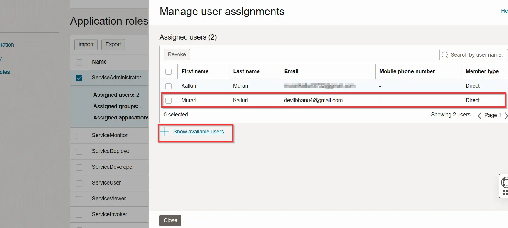 Users assign