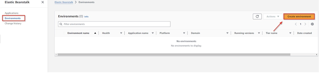 Create an Elastic Beanstalk Application