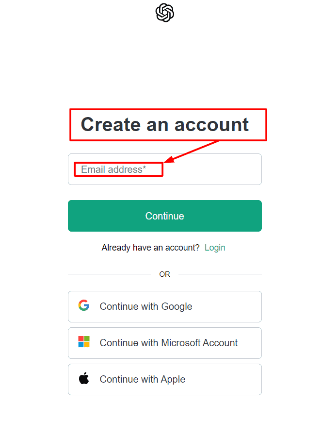 create OpenAi account
