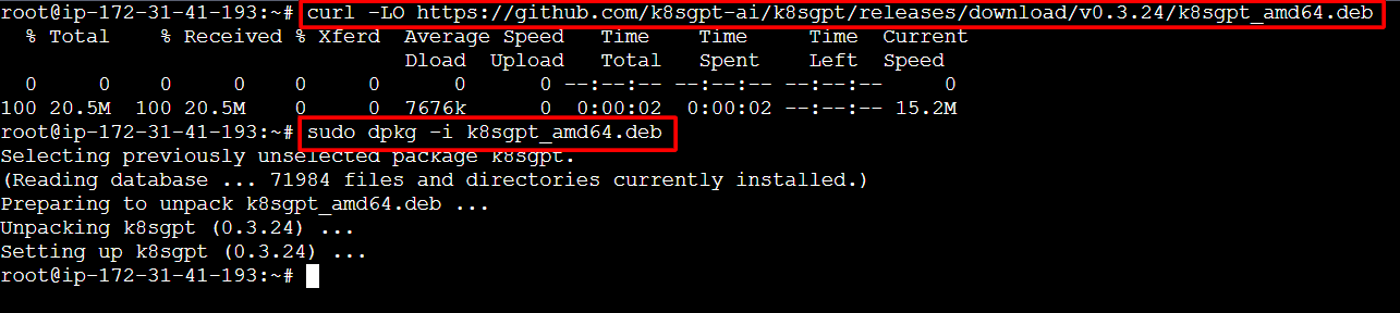 download and install a software package