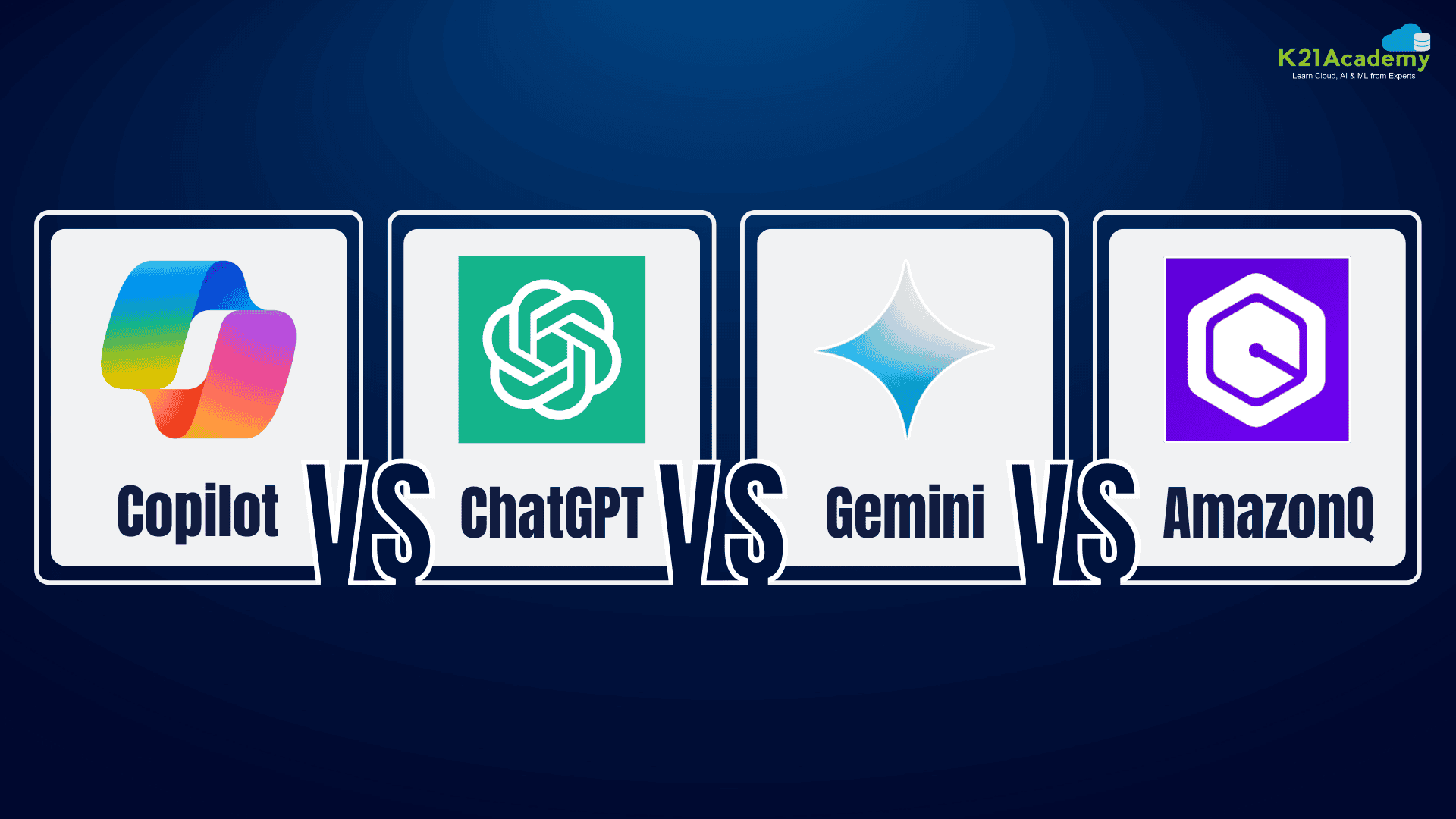 copilot vs chat GPT vs Gemini vs Amazon Q