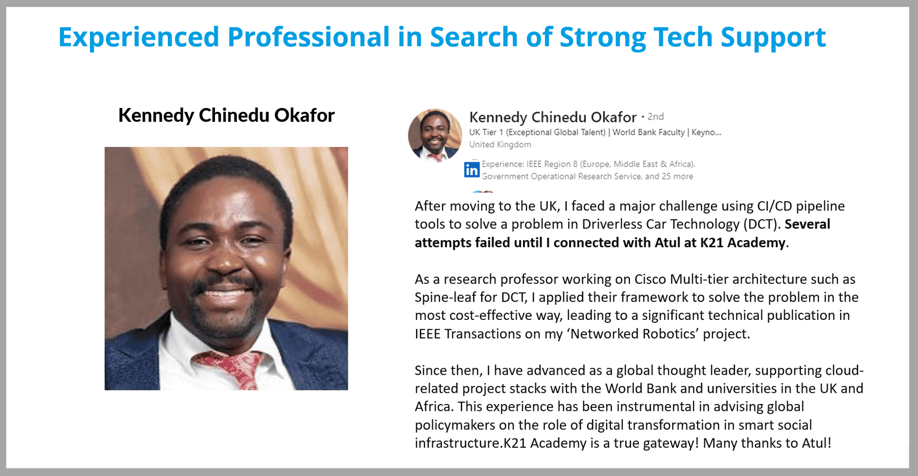 trainee new testimonial