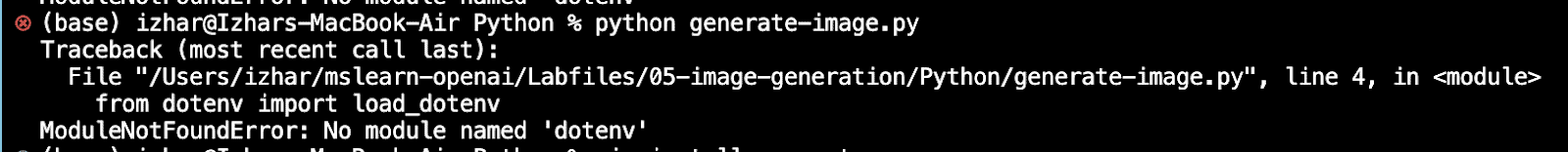 ErrNo 11001 Get Addrinfo Failed No module named azure dotenv error fix: Module Not Found Error: ‘No module named dotenv’ 