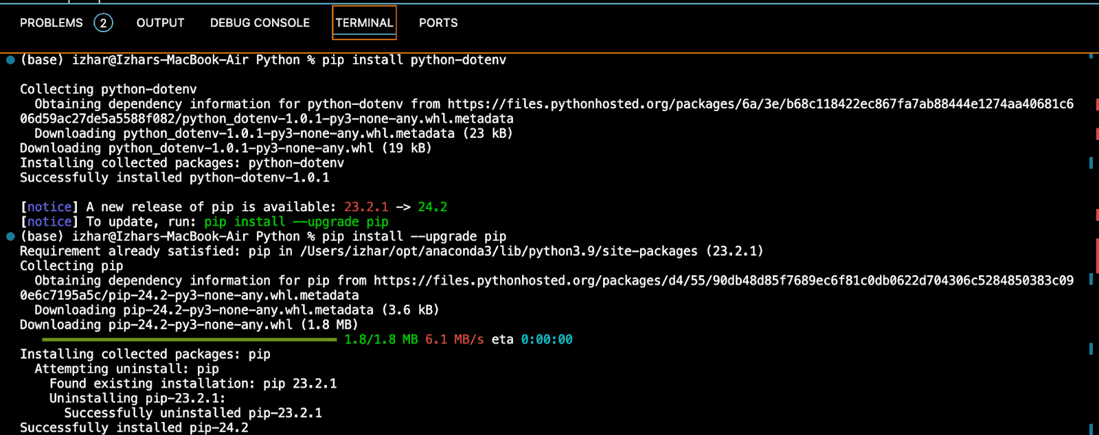ErrNo 11001 Get Addrinfo Failed No module named azure dotenv error fix: No module named dotenv