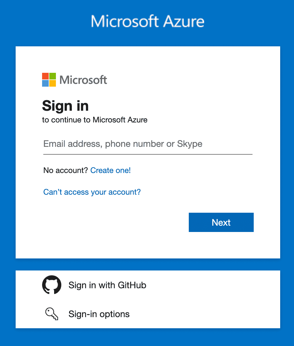 azure portal interface