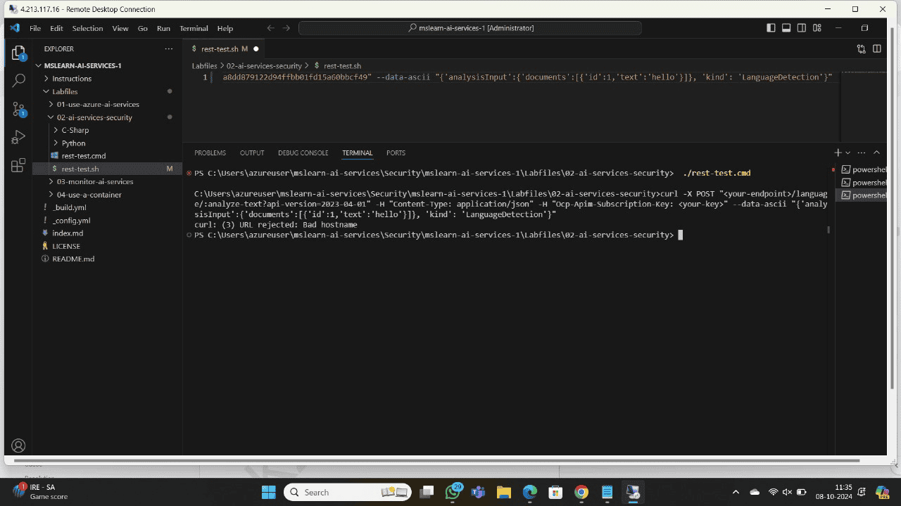 cURL Error: (3) URL rejected: Bad hostname