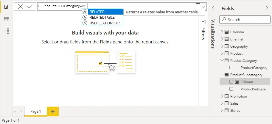 Create DAX calculations in Power BI Desktop