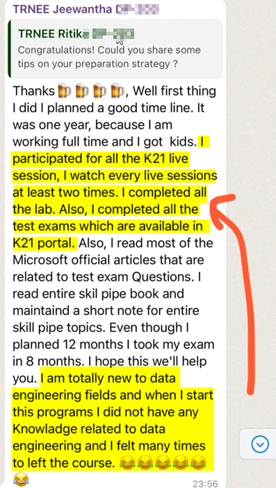 testimonial azure data